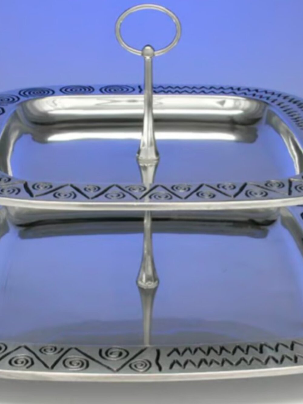 GORGEOUS VINTAGE LIMITED EDITION WILSON ARMERTALE REGGAE 2 TIER PEWTER TRAY